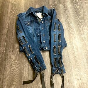 Blue Revival - Nordstrom lace up denim jacket - Women’s XS - NWT